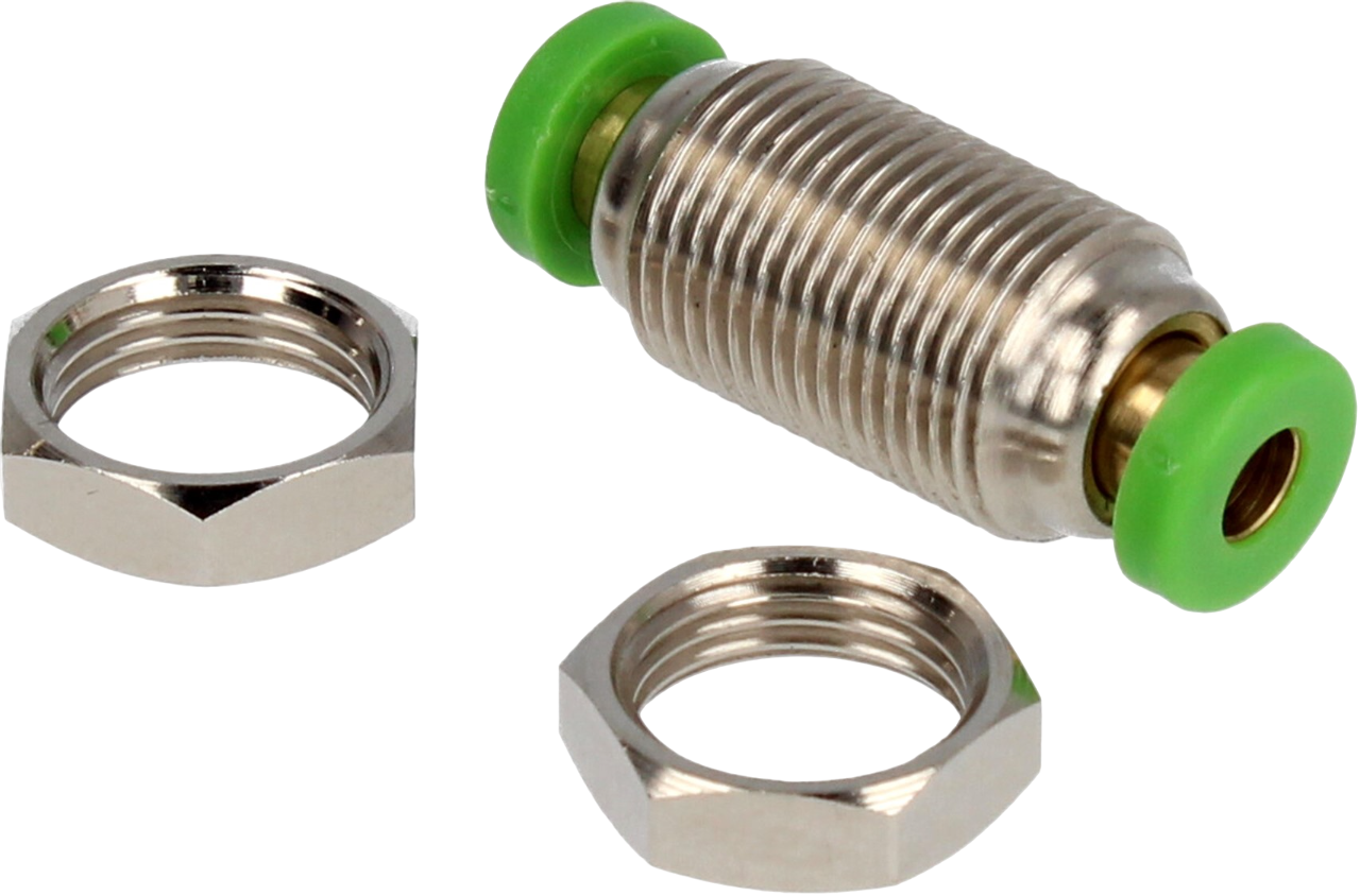 Photo of 3 silver Bulk head union connectors HORIBA