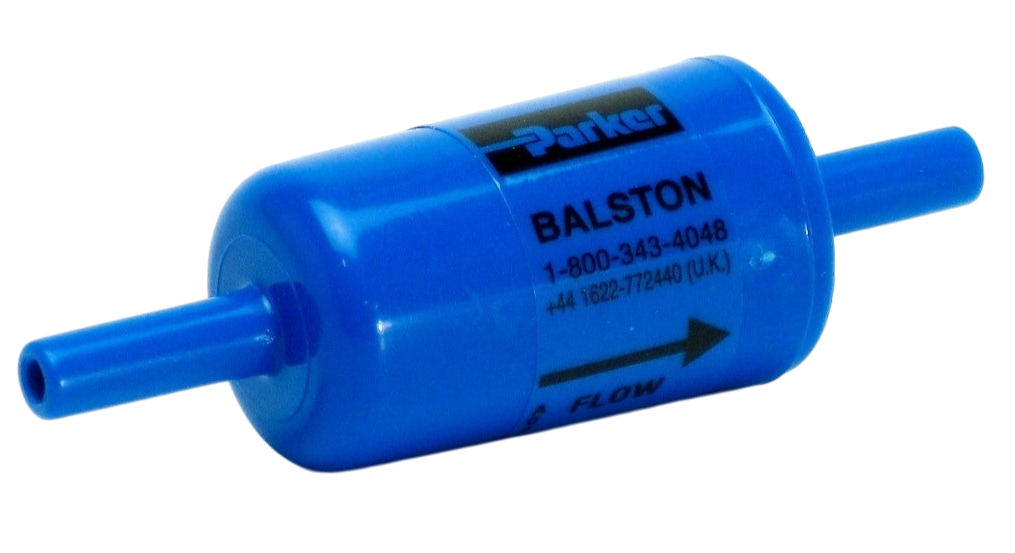Photo of the blue Balston Filter HORIBA