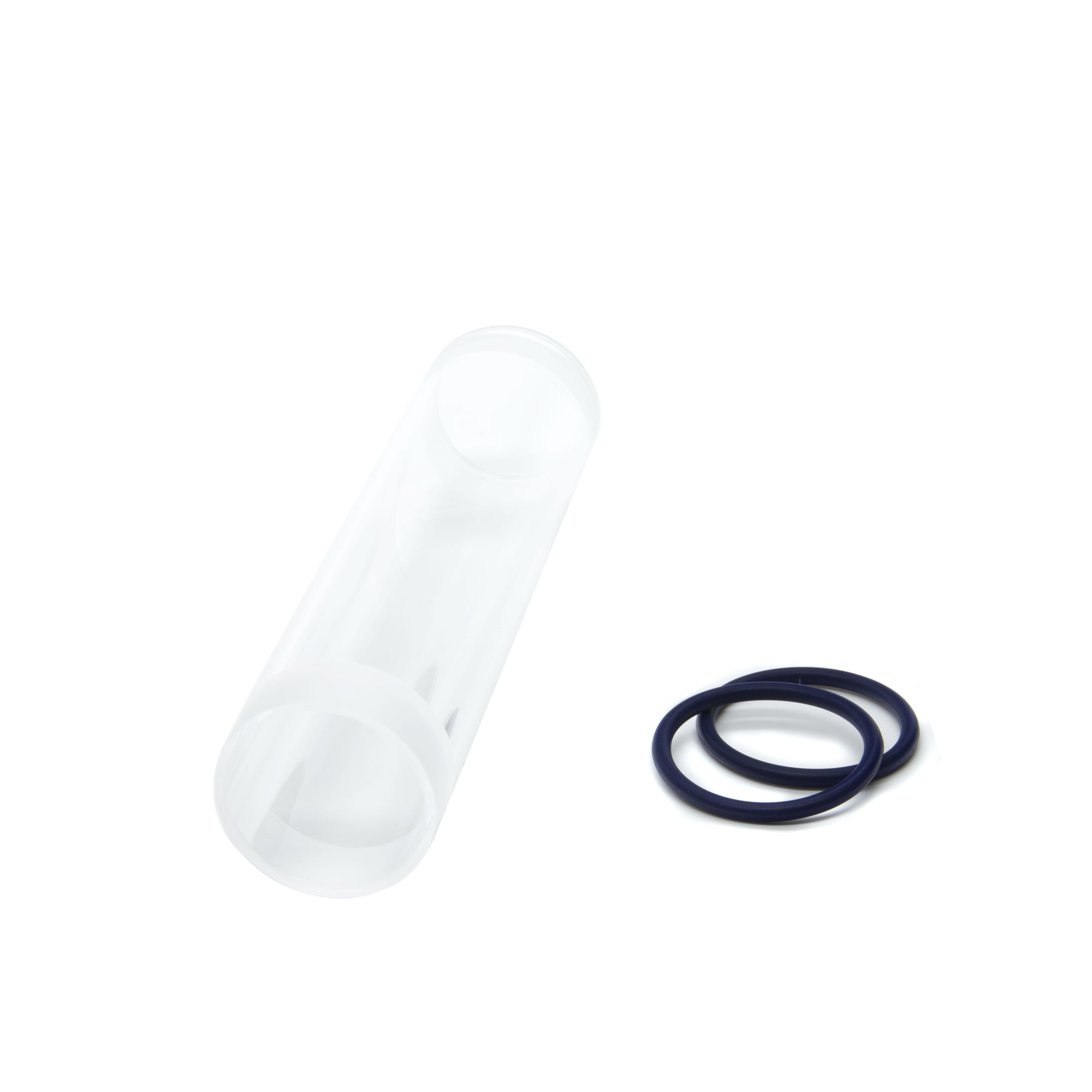 Photo of transparent Combustion Tube with two teflon O-rings HORIBA
