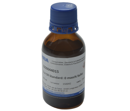 Photo of the Sulfur in heavy oil 0% wt % S bottle HORIBA