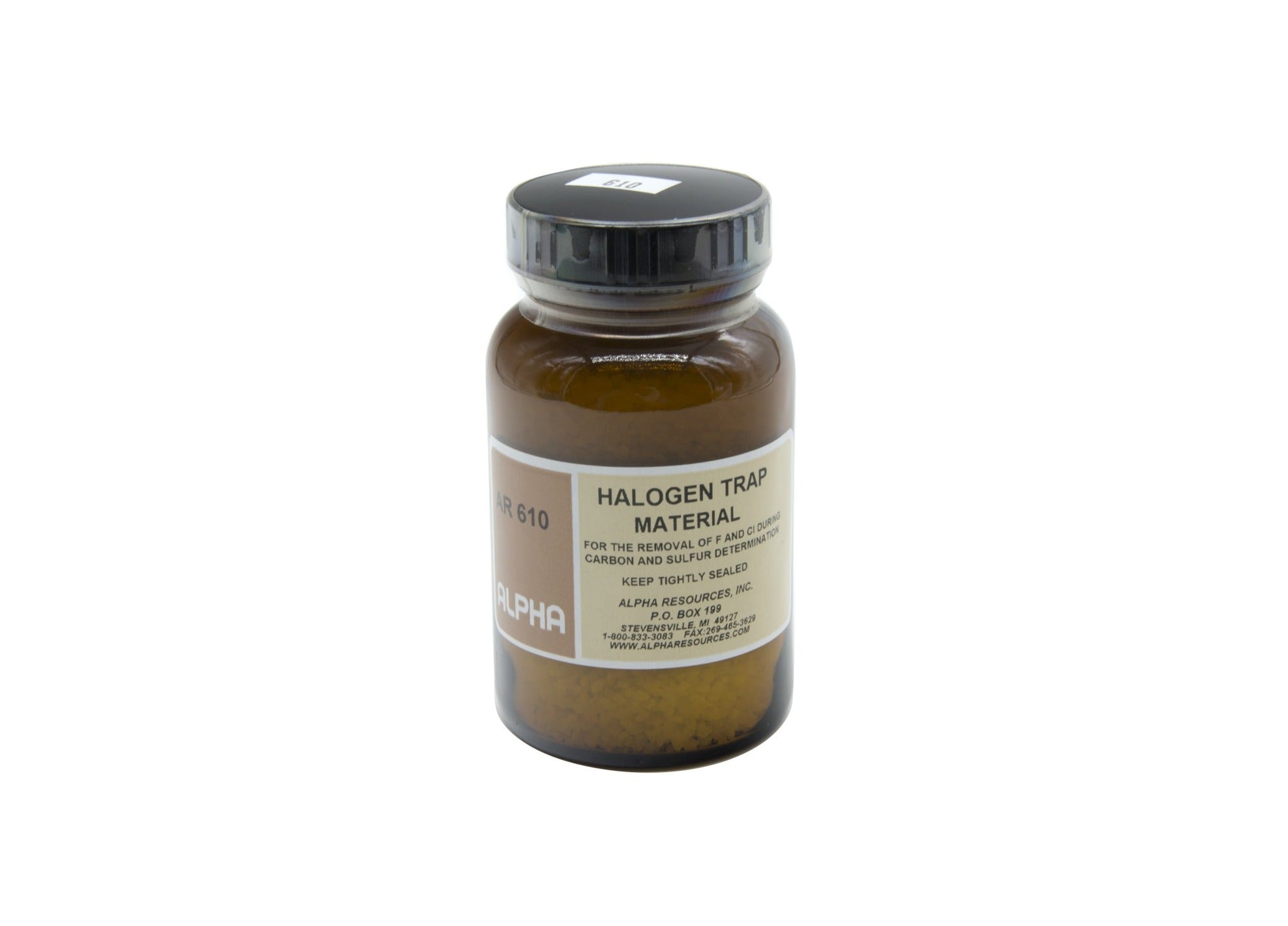 Photo of the Halogen (F/Cl) crystal absorbant for halogen trap HORIBA