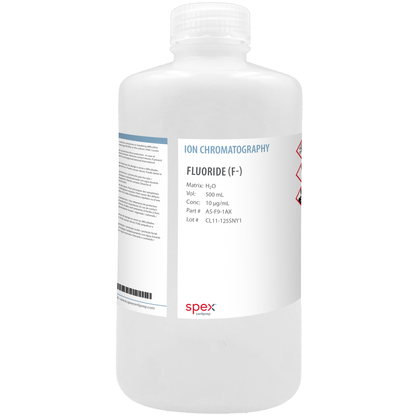 Photo of Fluoride 500mL SPEX bottle