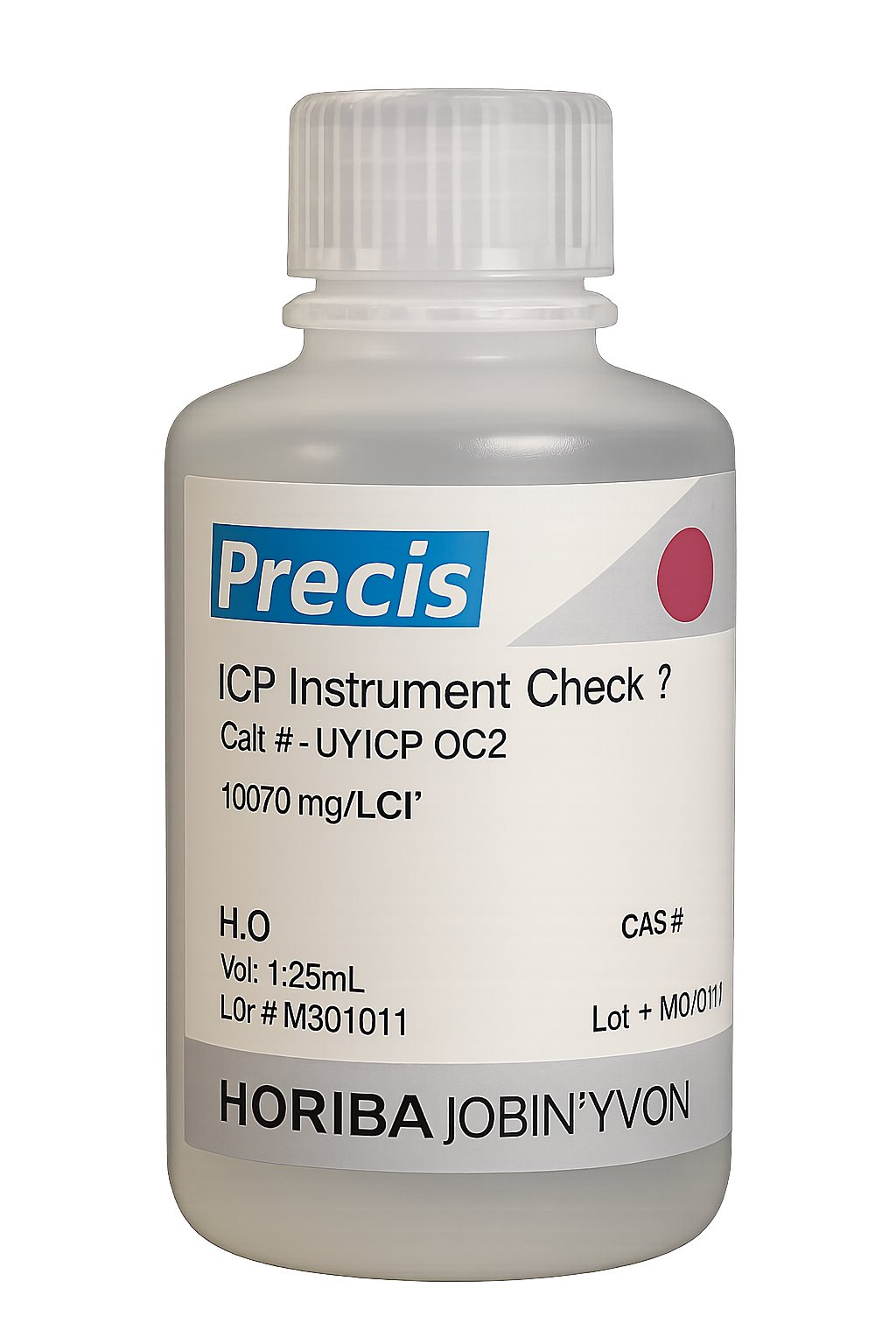 Photo of JYICP-QC2 bottle Précis HORIBA