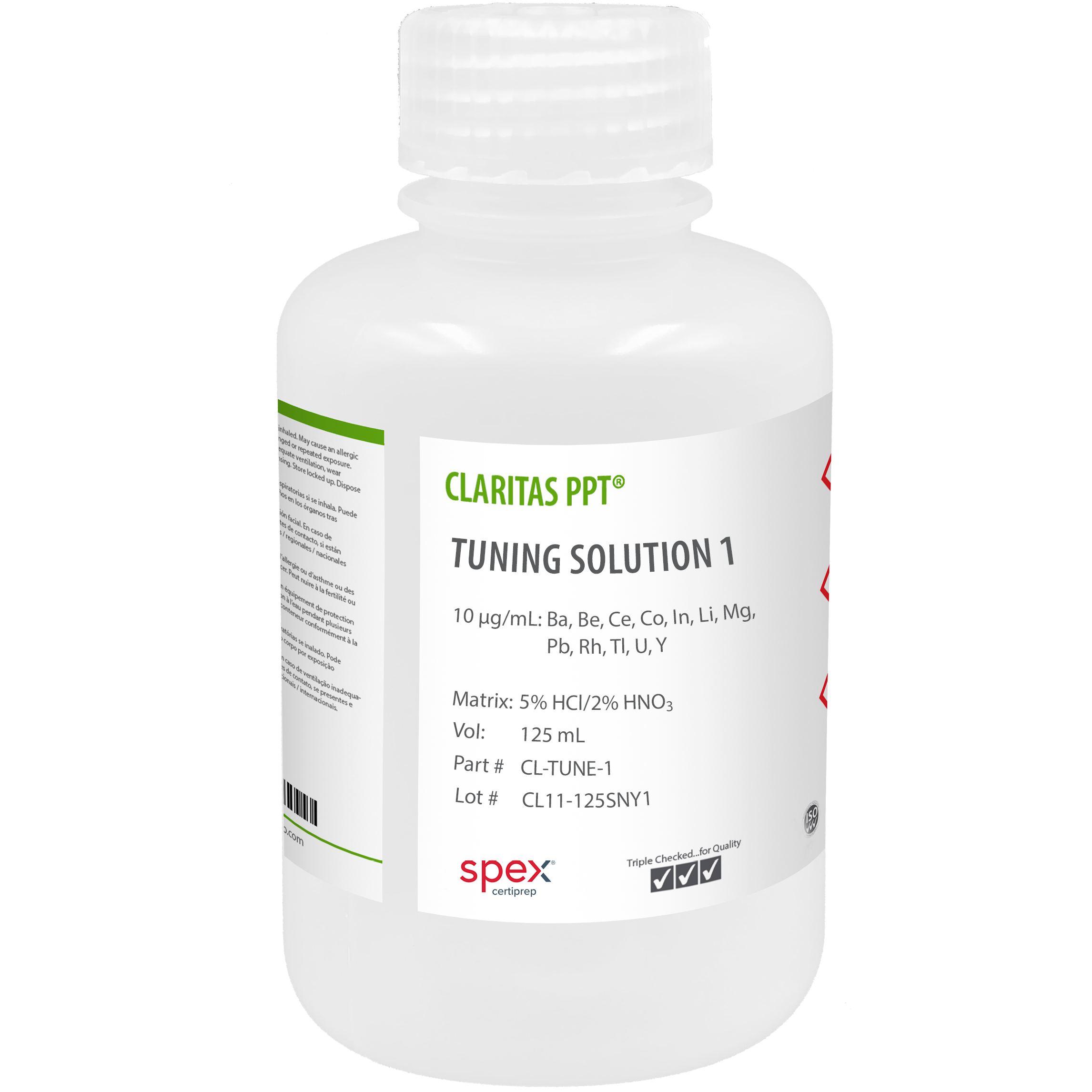 トリートメント M 3.6 electron treatment 1000mL ICP-MS Tuning Solution 1, 10 µg/mL (10 ppm), 125 mL CL-TUNE