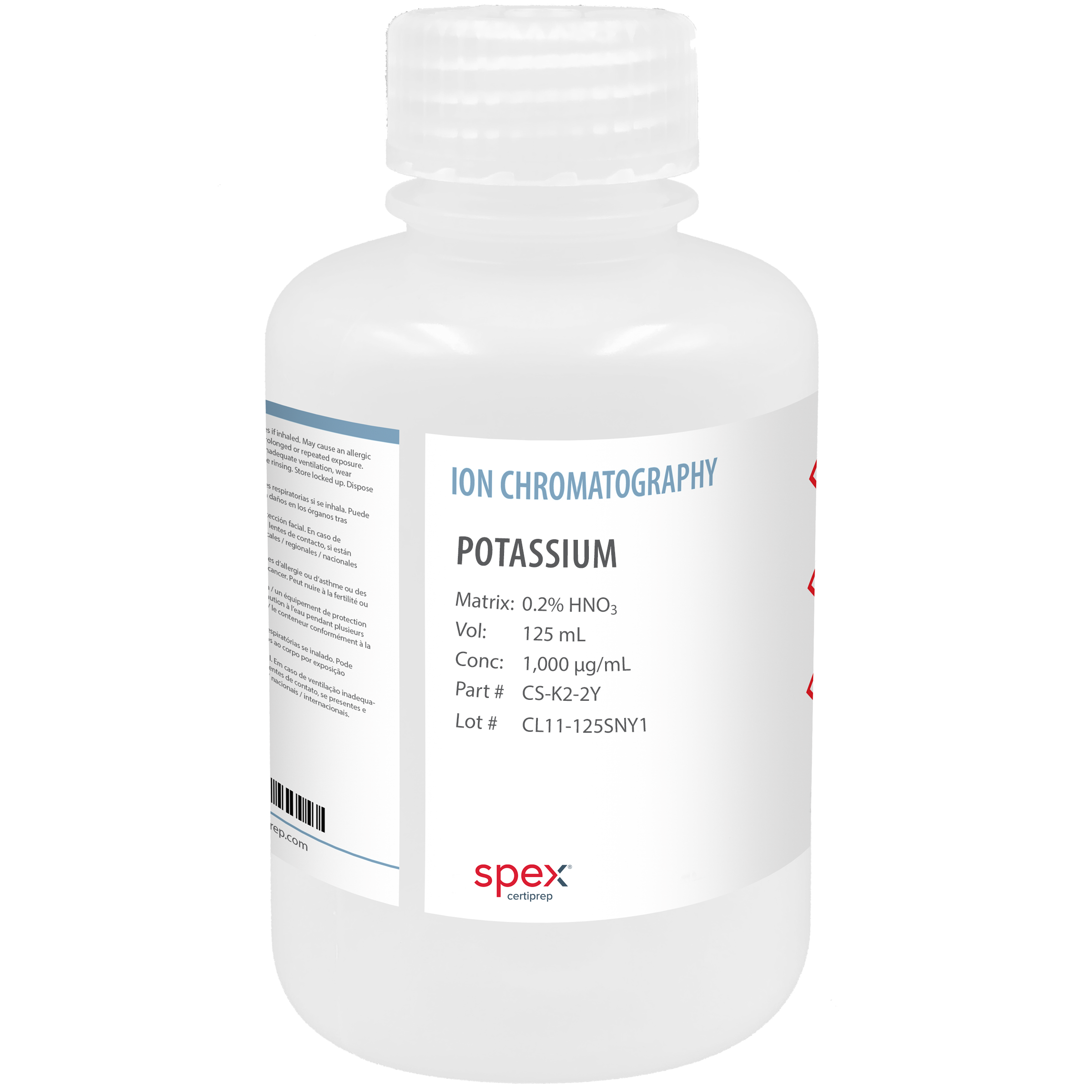 Photo of the Potassium (K+) bottle HORIBA