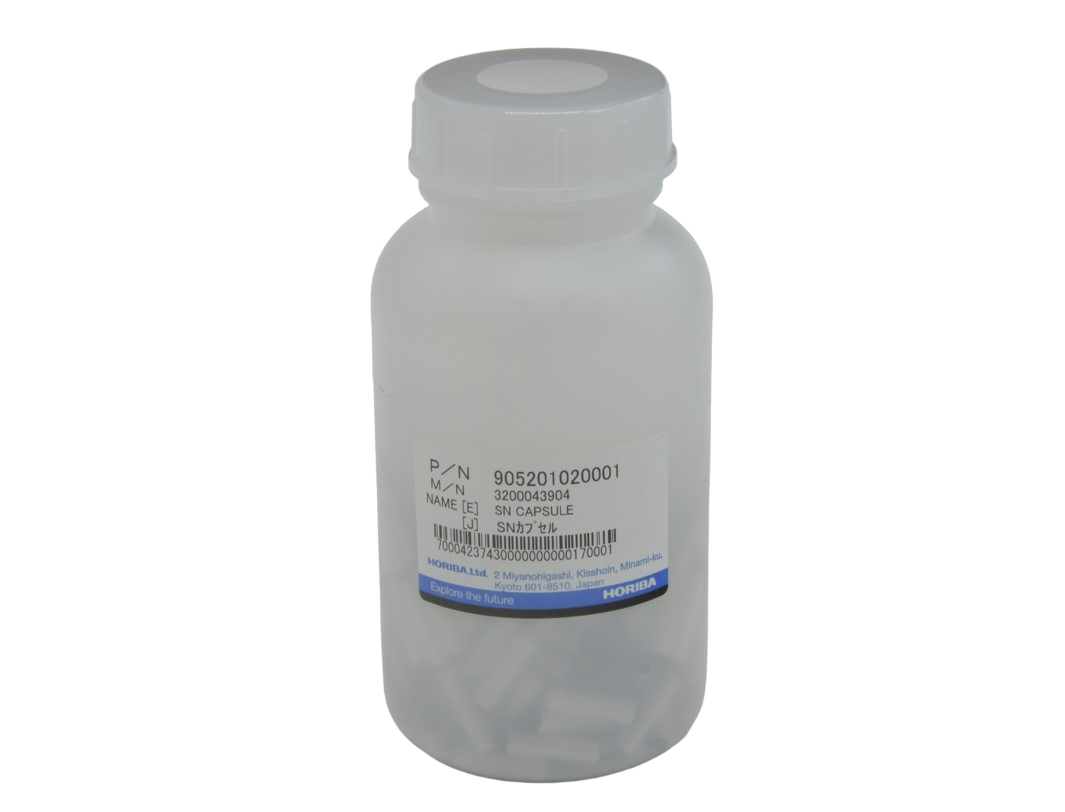 Photo of Sn capsule bottle HORIBA