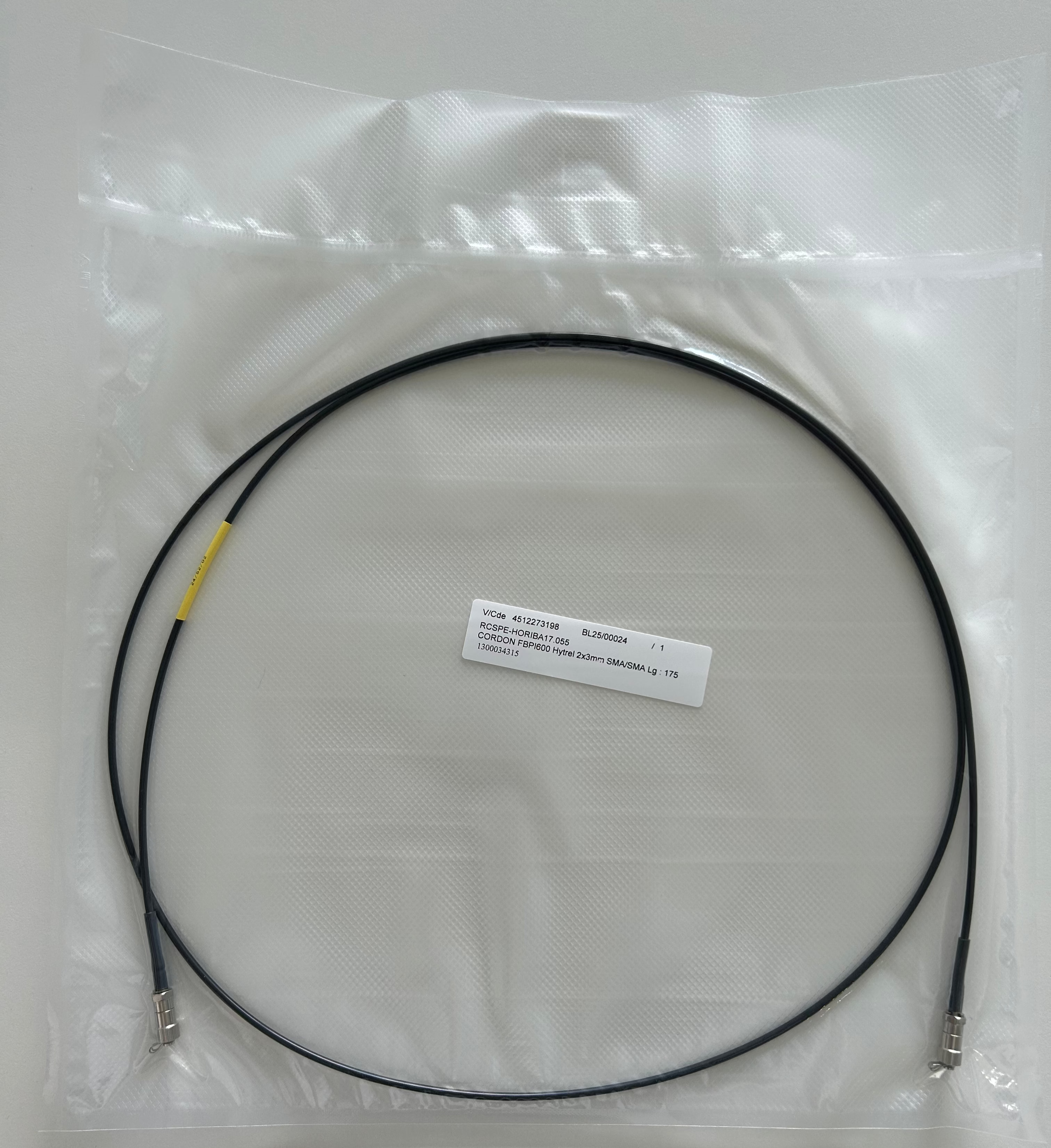 Photo of Optical Fiber UV FBPI 600 µm, SMA/SMA