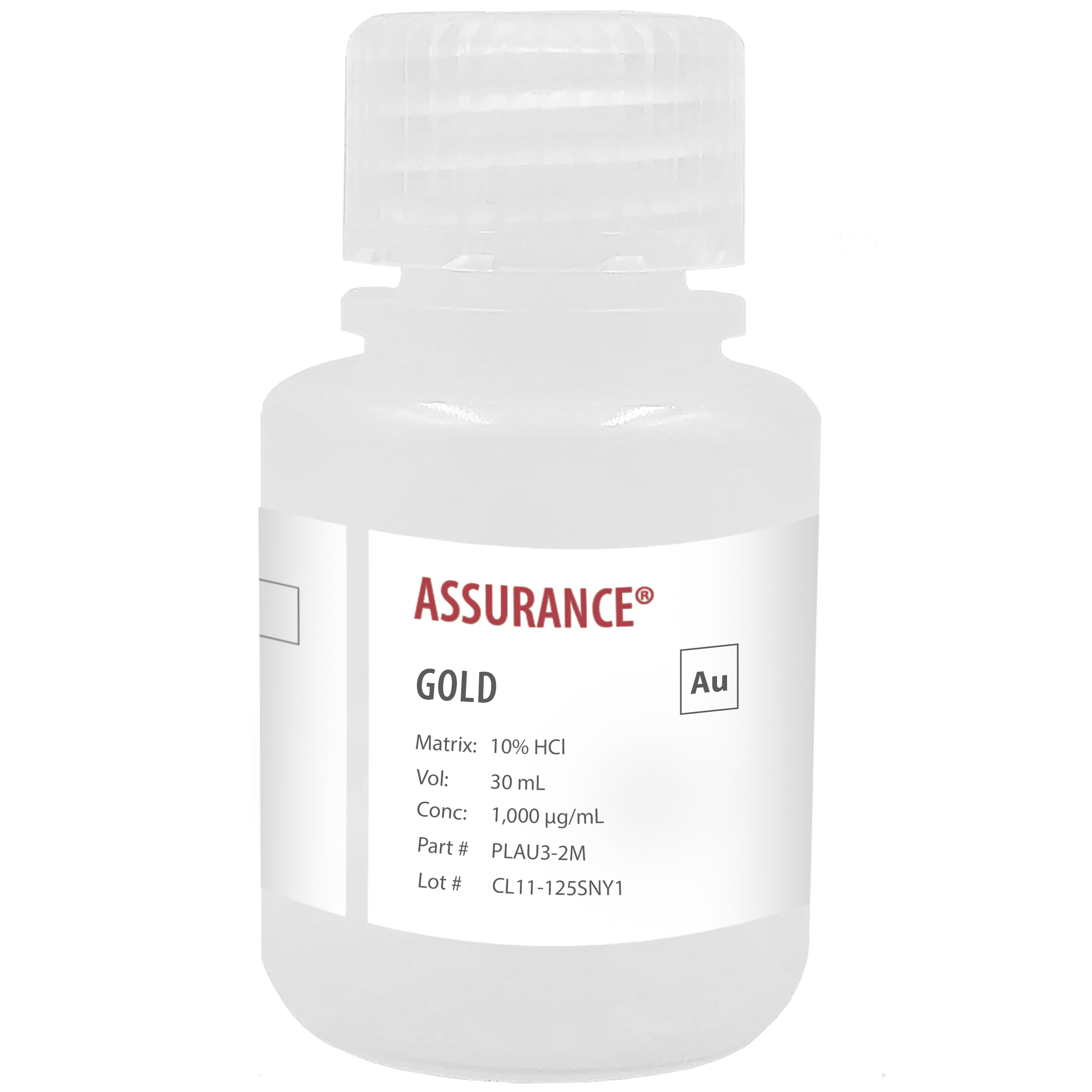 Photo of Gold, 1,000 µg/mL bottle HORIBA