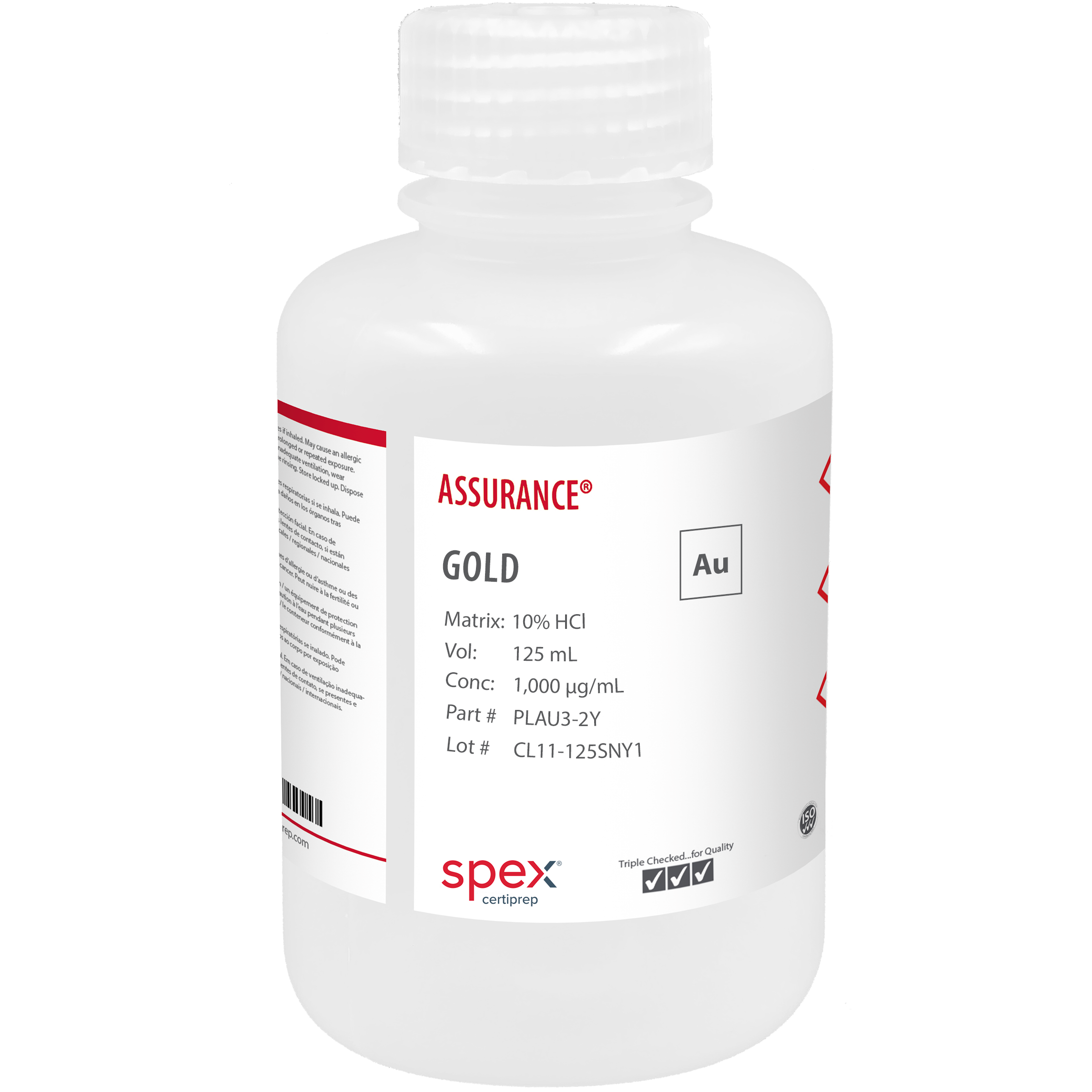 Photo of Gold, 1,000 µg/mL bottle HORIBA