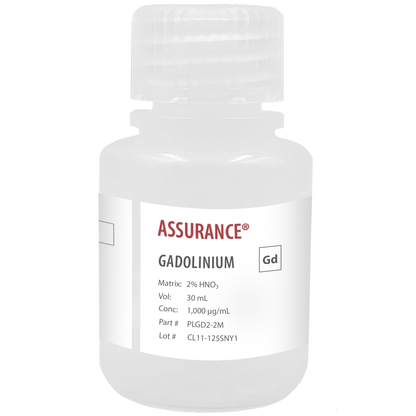 Photo of the Gadolinium 30mL SPEX bottle