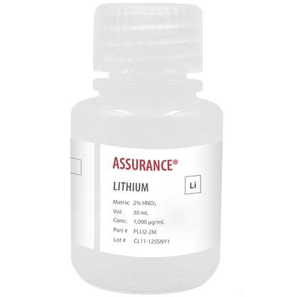 Photo of a SPEX Litihum 30mL bottle