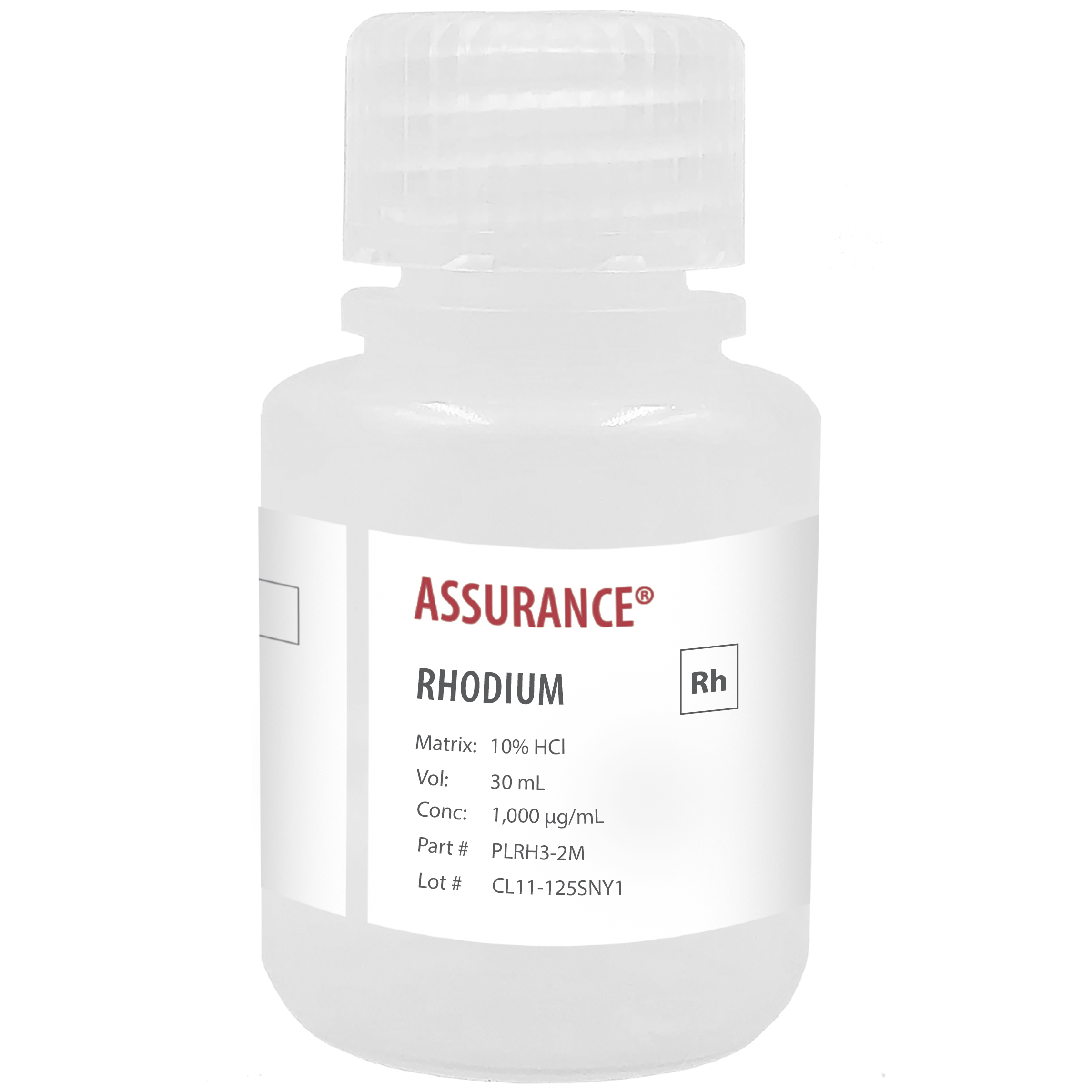 Photo of the Rhodium, 1,000 µg/mL bottle HORIBA