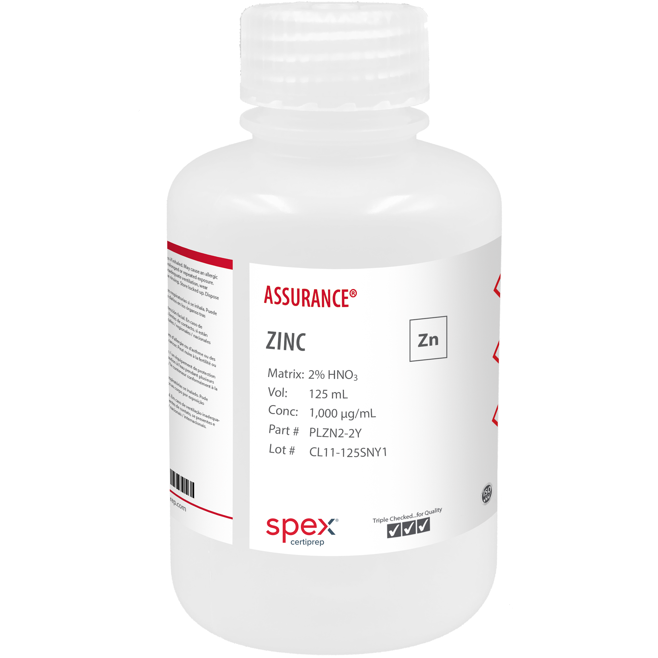 Photo of ICP Zinc, 1,000 µg/mL bottle HORIBA