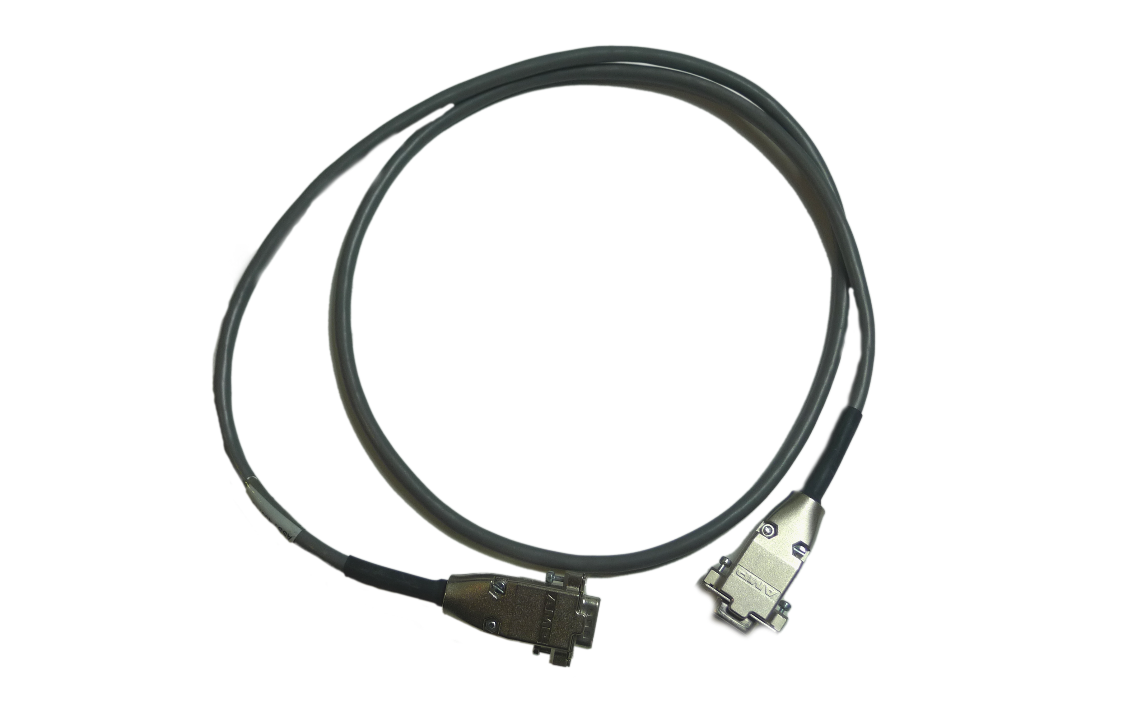 Photo of the grey Cable for direct control of motorized filter wheel plugs for iHR HORIBA