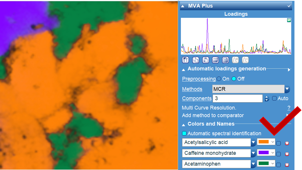 Screenshot of Identification with KnowItAll HORIBA