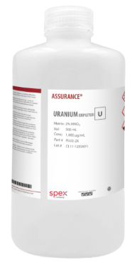 Photo of the Uranium (Depleted), 1,000 µg/mL bottle HORIBA
