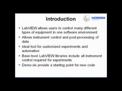 LabVIEW drivers software TUTO HORIBA
