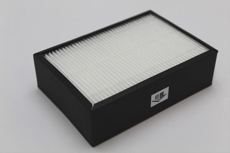 Photo of the HEPA filter (white-colored) for dust box HORIBA