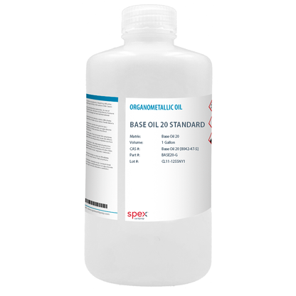 Photo of the Base Oil 20 Blank (1 Gallon) SPEX bottle