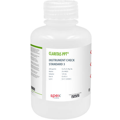 Claritas PPT® ICP-MS Instrument Check Standard 3, 200 µg/mL (200 ppm) (125 mL) CL-ICS-3 SPEX bottle