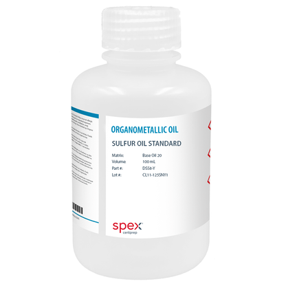 Photo of the Sulfur Oil Standard for Diesel Fuel Analysis, 0 µg/g (100 mL) SPEX bottle