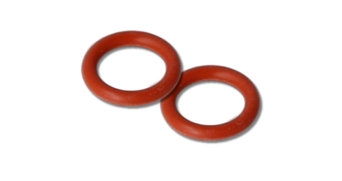 Photo of two red O-Ring P8 FPM set of 2 HORIBA 