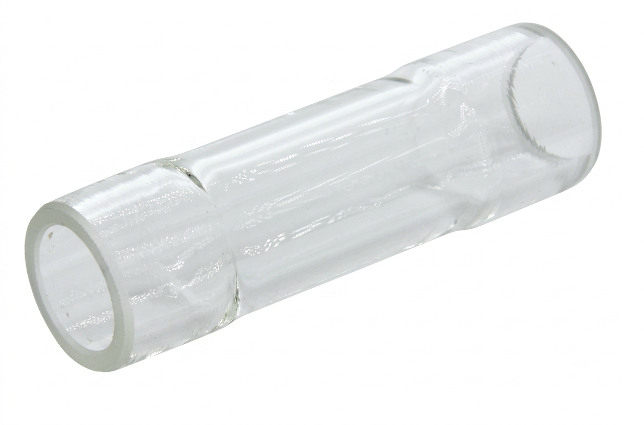 Photo of transparent pyrex glass reagent tube HORIBA