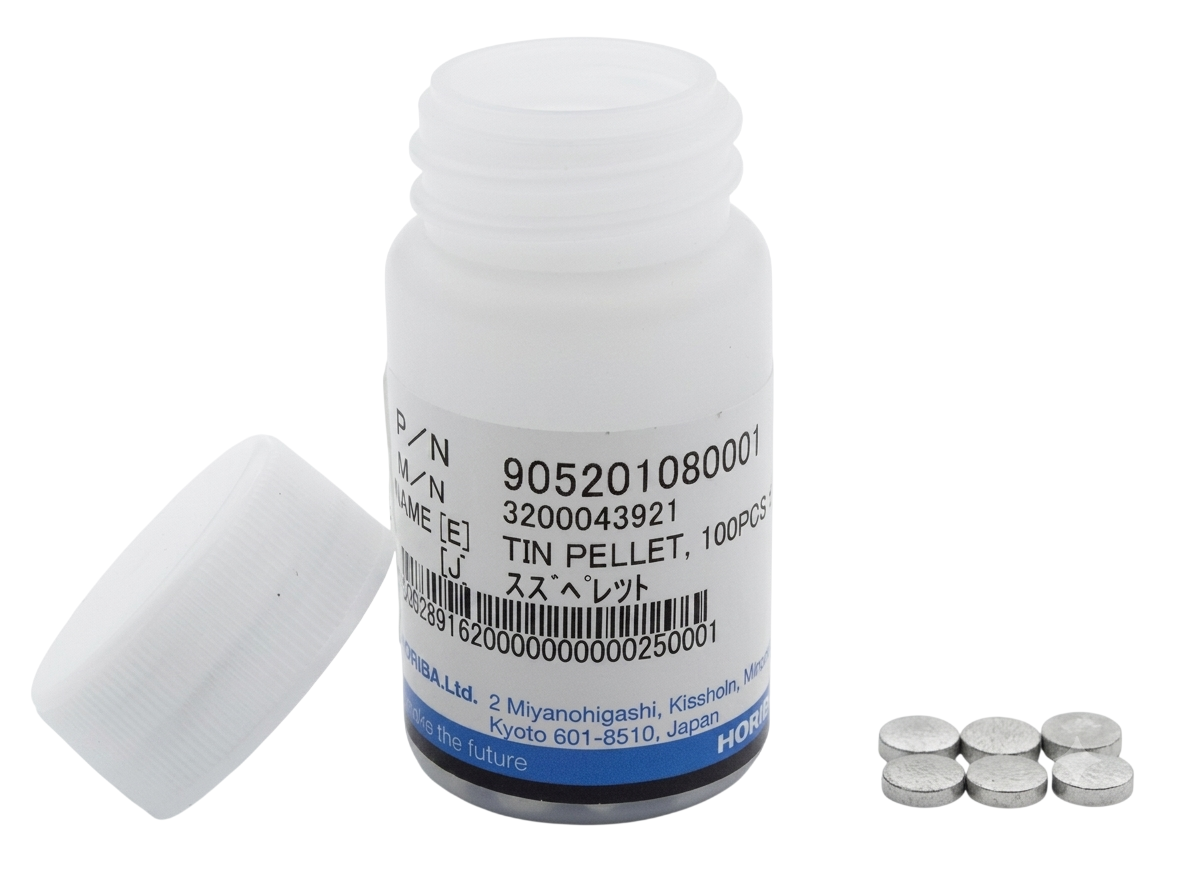 Photo of the Sn pellet for HORIBA EMGA analyzer