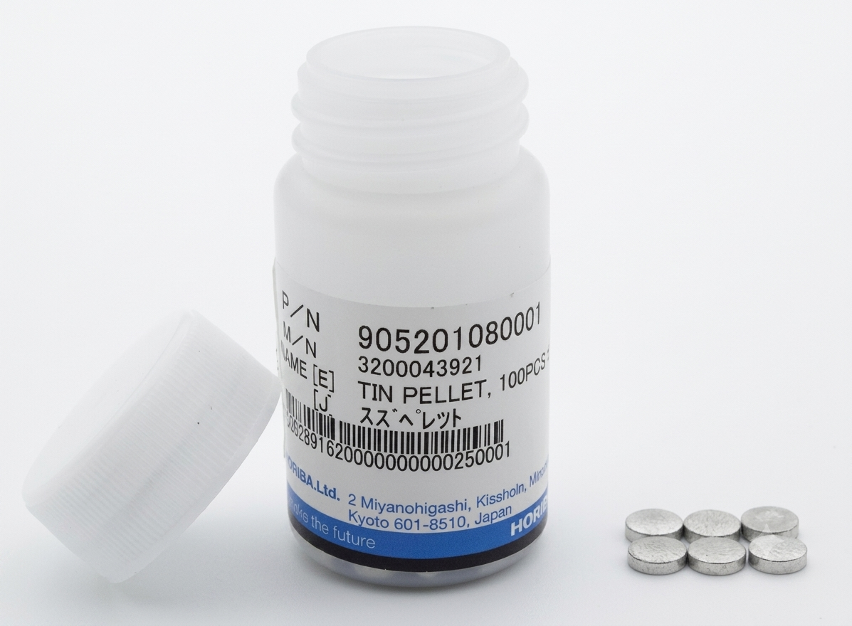 Photo of the Sn pellet for HORIBA EMGA analyzer