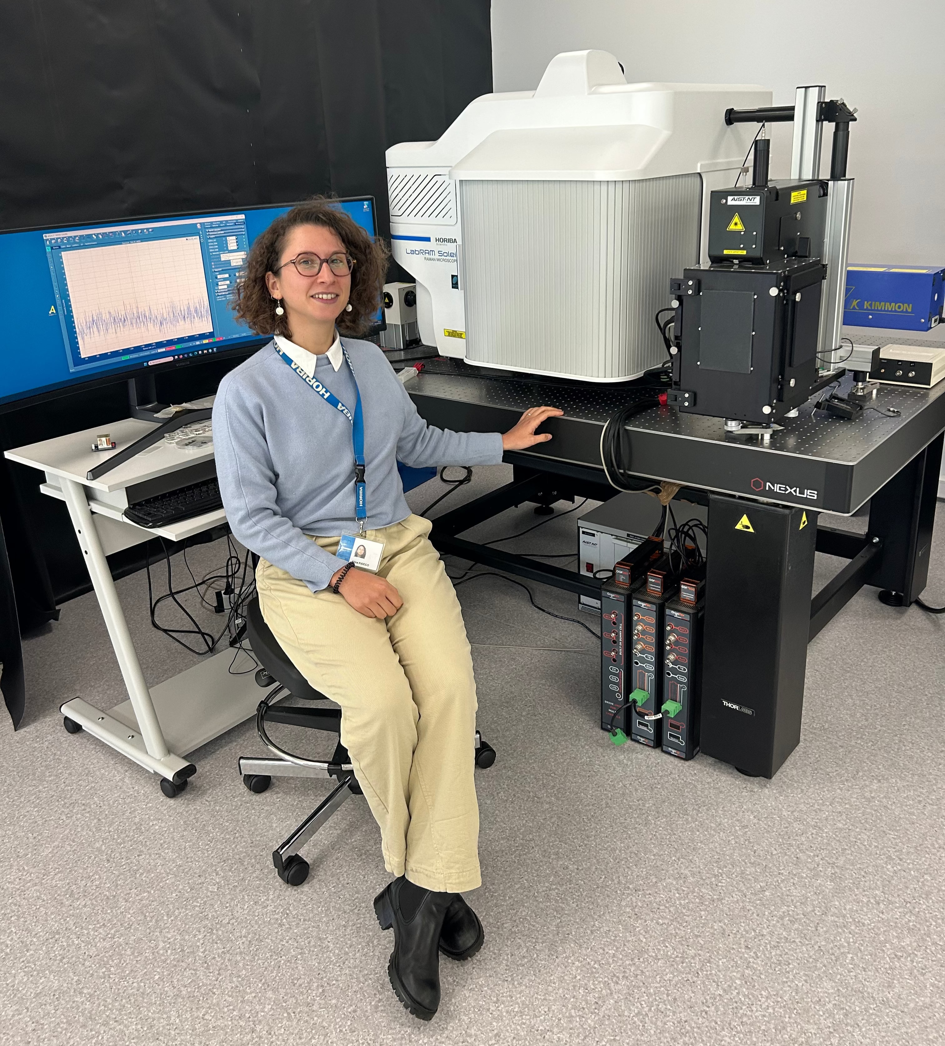 Photo of Alice Fiocco our AFM Expert, Product Application Specialist, and AFM Trainer in HORIBA France