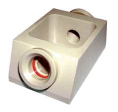 Photo of the white Liquid cell in peek Uvisel HORIBA