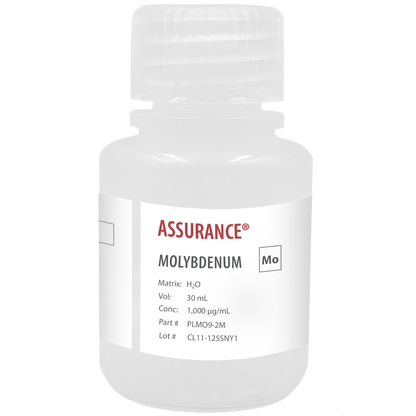 Photo of a Molybdenum SPEX bottle