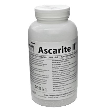 Photo of a white Ascarite II bottle HORIBA (1)
