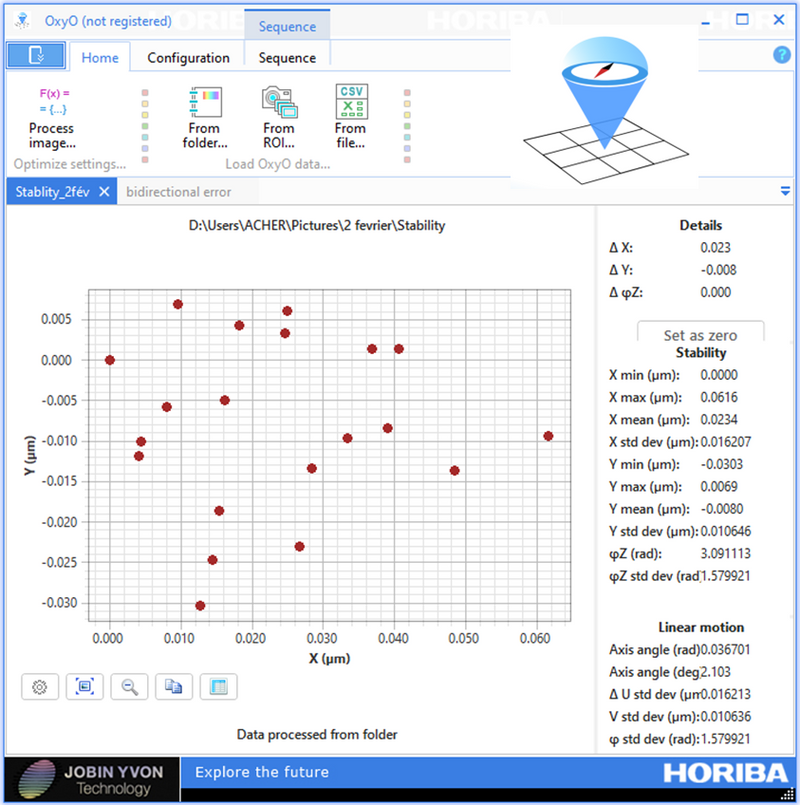 Screenshot of the OxyO Software HORIBA (2)